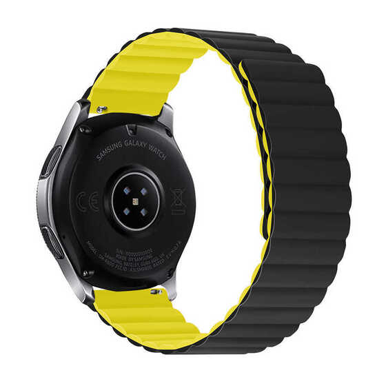 Galaxy Watch 3 41mm Uyumlu KRD-52 Çift Renk Dizayn Mıknatıslı Kordon