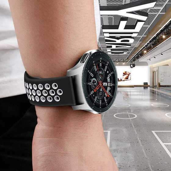Huawei Watch GT 3 42mm KRD-02 Suya Dayanıklı Delikli Renkli Silikon Kordon