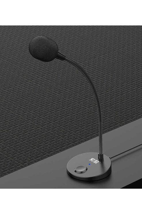 Mk2 Mikrofon Usb Girişli Masaüstü Mikrofon - Esnek Uzun Kollu - Tak & Çalıştır