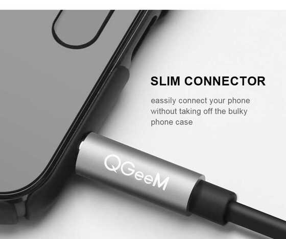 Qgeem QG-AU08 3.5 mm Dişi Aux Çoğaltıcı İkili Audio Ses Kablosu Çoğaltıcı 15 cm